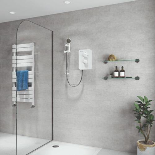 Gainsborough Slim Mono Electric Shower White 8.5kw GSM85