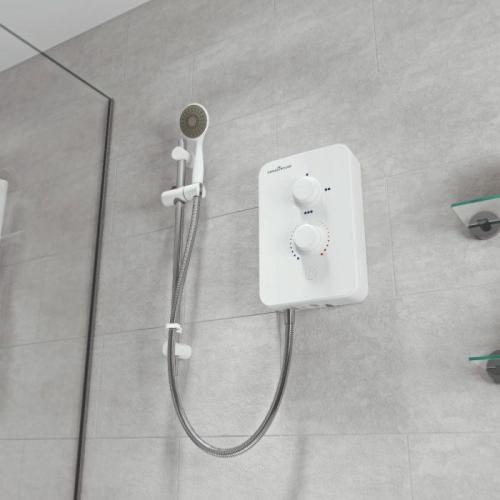 Gainsborough Slim Mono Electric Shower White 8.5kw GSM85