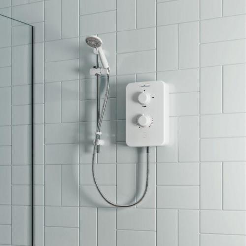 Gainsborough Slim Mono Electric Shower White 8.5kw GSM85