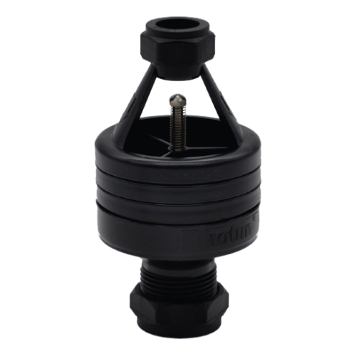 Hotun Black 100C 15mm x 22mm Dry Trap Tundish HB100C15x22