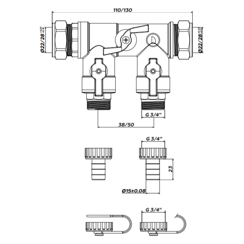 Inta 28mm Fill & Flush Valve INFAF28