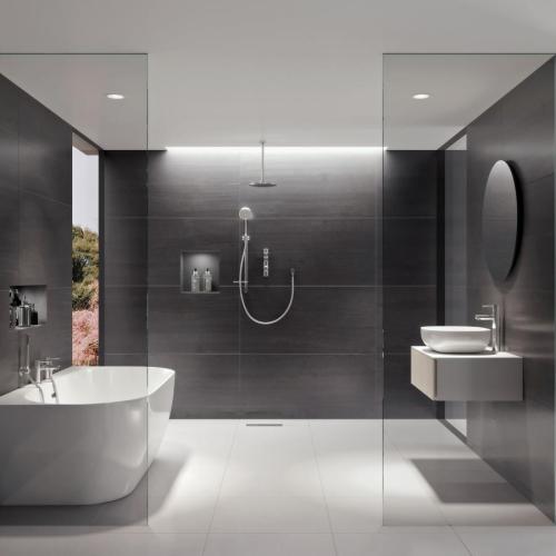 Aqualisa iSystem Smart Divert Concealed Shower with Adjustable and Ceiling Fix Heads - HP/Combi