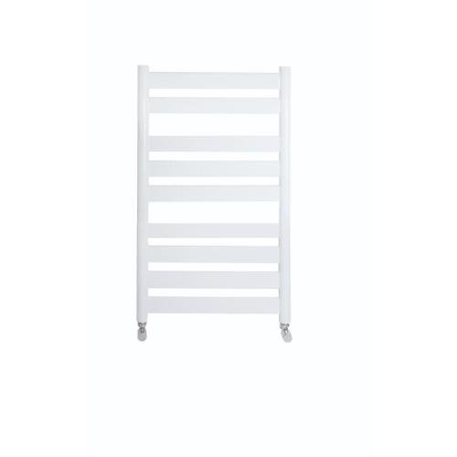 Vogue Vela 950 x 500mm Flat Crossbar Towel Rail Dual Fuel White 839BTU MD048 MS0950500WH-HE