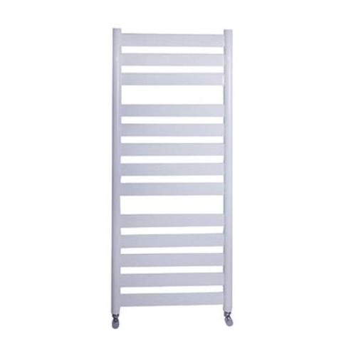 Vogue Vela 1300 x 500mm Flat Crossbar Towel Rail Heating Only White 1125BTU MD048 MS1300500WH