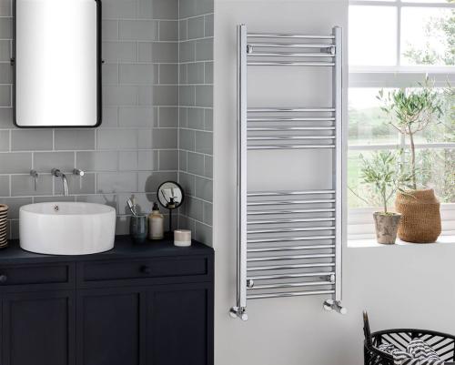 Vogue Axis 1800 x 750mm Straight Ladder Towel Rail Heating Only Chrome 2781BTU MD062 MS18075CP