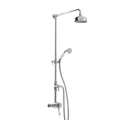 Instinct by Bristan 1901 Exposed Concentric Chrome Shower Valve with Diverter and Rigid Riser Kit