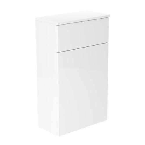 Newland 500mm WC Unit Including Worktop (No Cistern) White Gloss