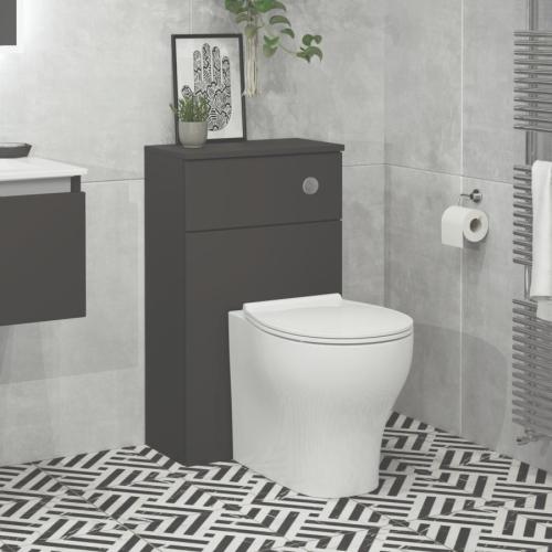 Newland 500mm WC Unit Including Worktop (No Cistern) Midnight Mist