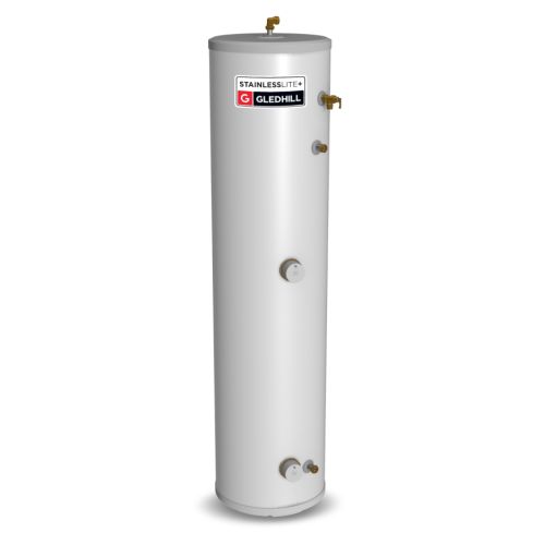 Gledhill StainlessLite Plus Direct Unvented 120L Slim Cylinder PLUDR120SL