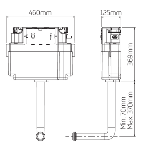 Thomas Dudley Vantage Cistern - No Button, No jacket 313330