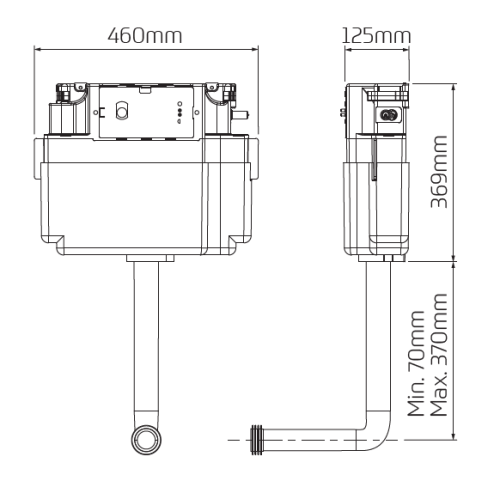 Thomas Dudley Vantage Cistern - No Button, With jacket 320433