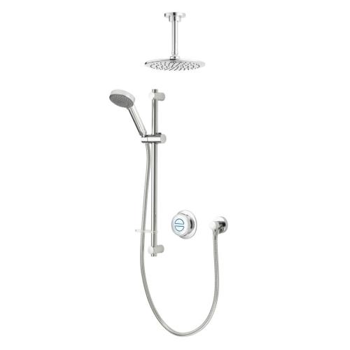 Aqualisa Quartz Classic Smart Divert Concealed Shower with Adjustable and Ceiling Fix Heads - HP