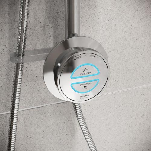 Aqualisa Quartz Classic Smart Divert Exposed Shower with Adjustable and Ceiling Fix Heads - HP
