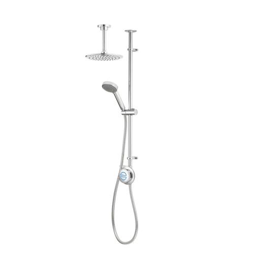 Aqualisa Quartz Classic Smart Divert Exposed Shower with Adjustable and Ceiling Fix Heads - GP