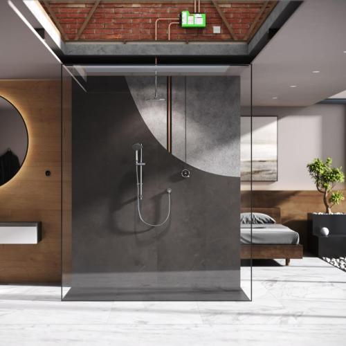 Aqualisa Quartz Touch Smart Divert with Concealed Shower with Adjustable and Fix Ceiling Heads - HP
