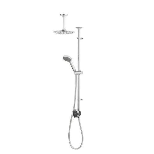 Aqualisa Quartz Touch Smart Divert with Exposed Shower with Adjustable and Fix Ceiling Heads - HP