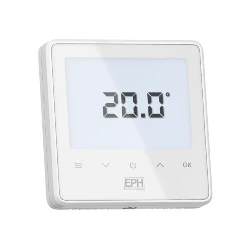 EPH Mains Powered Recessed RF Touch Thermostat White RDT-RF-TW
