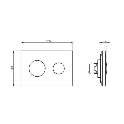 Ideal Conceala 3 Contemporary Flushplate Dual Flush Chrome S1082AA