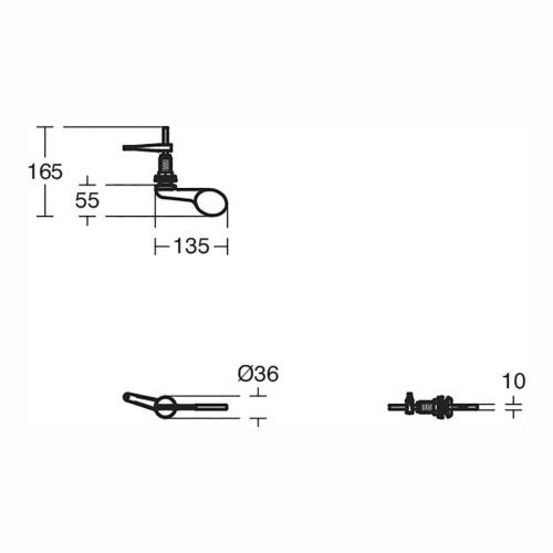 Ideal Standard Armitage Shanks Chrome Spatula Cistern Lever S4420AA