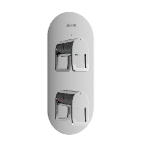 Bristan Saffron Recessed Dual Control Shower Valve with Two outlet Diverter Chrome SAF SHCDIV C