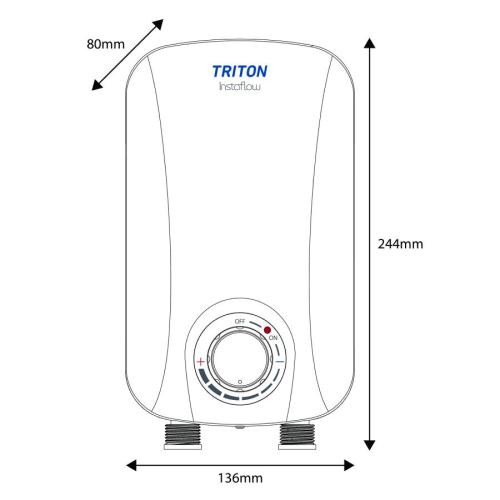 Triton 5.4kW Instaflow Instantaneous Single Point Water Heater SPINSF05SW