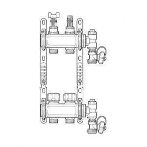 Inta 6 Outlets Manifold Pre-assembled SSMANPB06