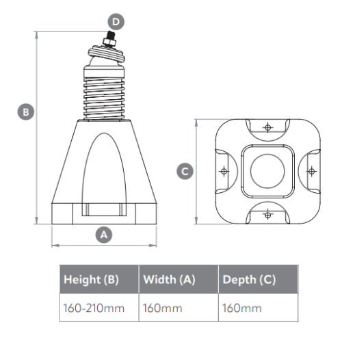Diversitech Mini adjustable foot (pack of 6) SUMO-FT-6