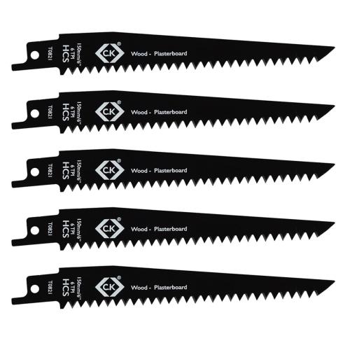 C.K 6TPI 150mm HCS Reciprocating Saw Blades 5Pk T0821