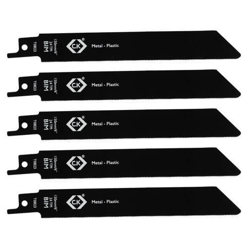 C.K 24TPI 150mm BIM Reciprocating Saw Blades 5Pk T0823