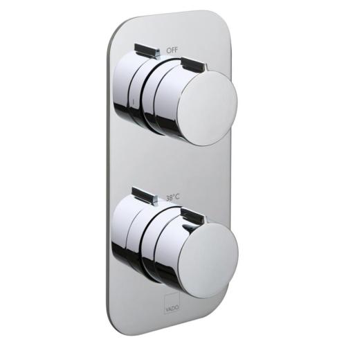 Vado Tablet 2 Outlet Thermostatic Valve All-Flow TAB-148/2-ALT-C/P
