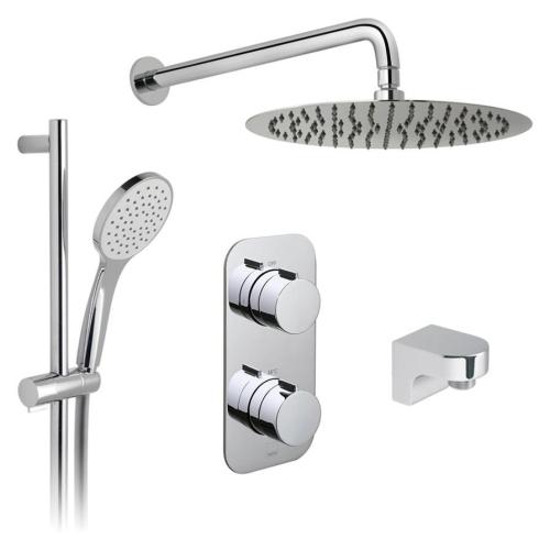 Vado Tablet Altitude 2 Outlet Thermostatic Shower Set with Atmosphere Slide Rail TAB-1720/ALT-AS-CP
