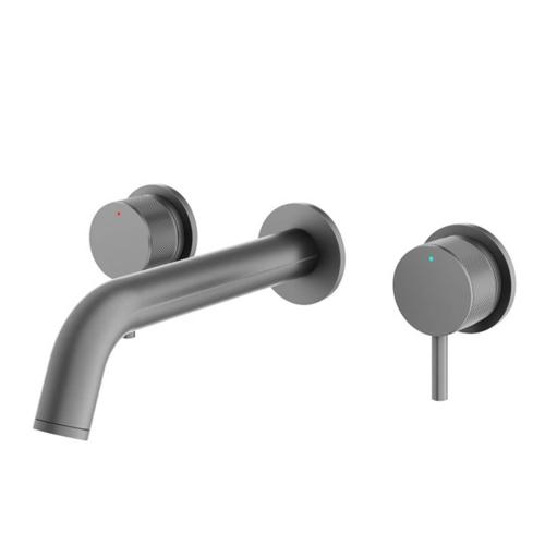 Abacus ISO PRO Wall Basin Mixer inc. wall box (2 Handle) Matt Anthracite TBTS-446-1622