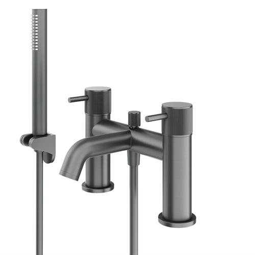 Abacus ISO PRO Deck Mounted Bath Shower Mixer Matt Anthracite TBTS-446-3204