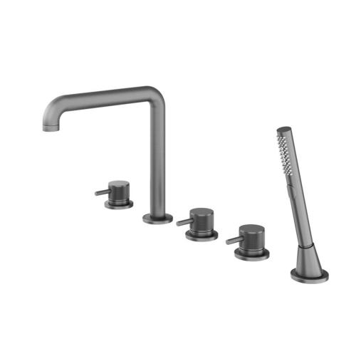 Abacus ISO PRO Deck Mounted 5TH Bath Shower Mixer Matt Anthracite TBTS-446-3222
