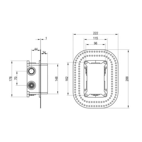 Villeroy & Boch Universal Vi-Box Concealed Thermostat Installation Unit TVD00065100000