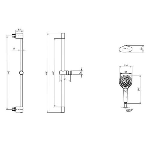 Villeroy & Boch Verve Exposed Round Shower Set Chrome TVS109007UK061