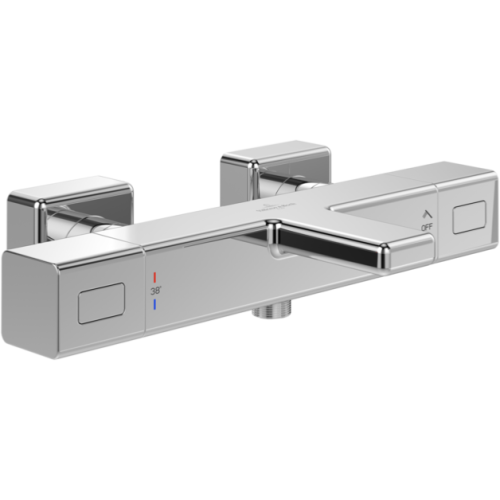 Villeroy & Boch Universal Wall Mounted Square Thermostatic Bath Shower Mixer Valve Chrome TVT00000200061
