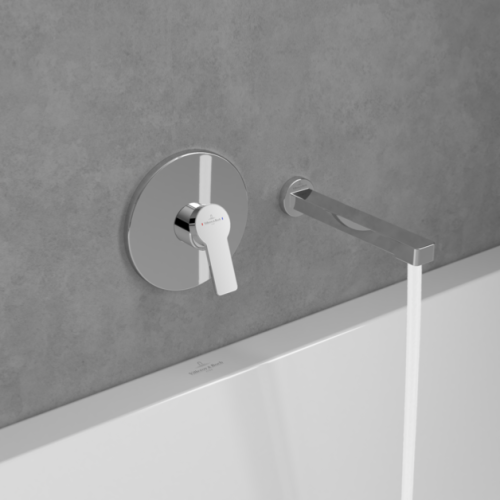 Villeroy & Boch Architectura Chrome Wall Mounted Bath Spout TVT10350500061