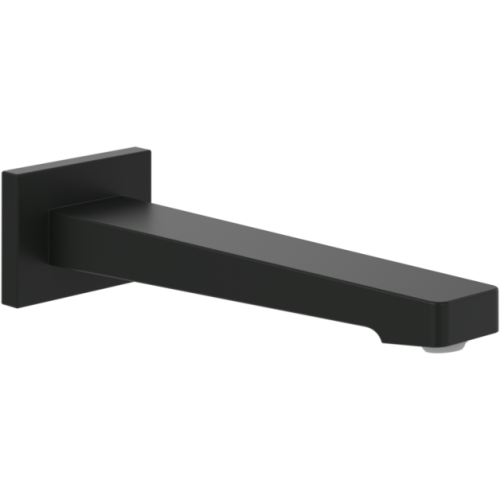 Villeroy & Boch Architectura Matt Black Wall Mounted Square Bath Spout TVT125002000K5