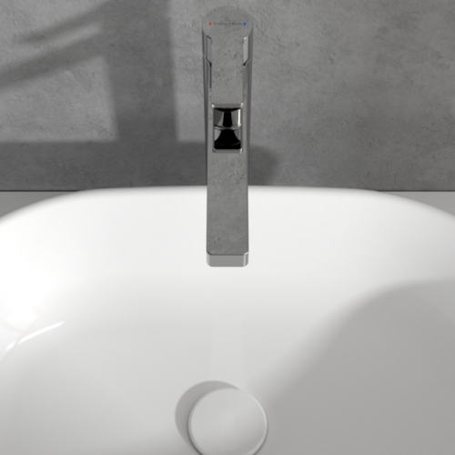 Villeroy & Boch Architectura Tall Single Lever Basin Mixer with Pop-up Waste Chrome TVW10300500061