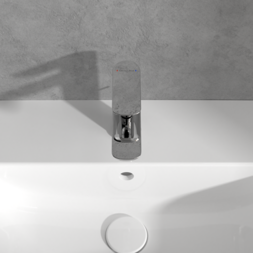 Villeroy & Boch O.novo Single Lever Basin Mixer with Pop-up Waste Chrome TVW10400300061