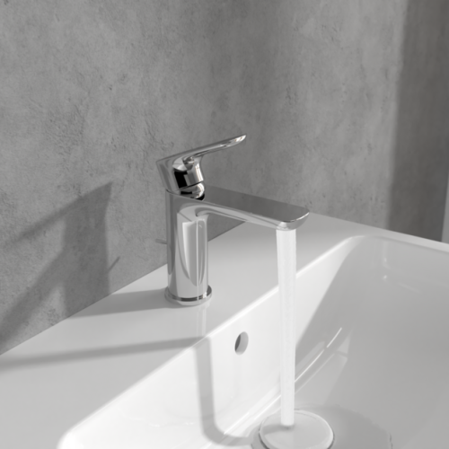 Villeroy & Boch O.novo Single Lever Basin Mixer with Pop-up Waste Chrome TVW10400300061