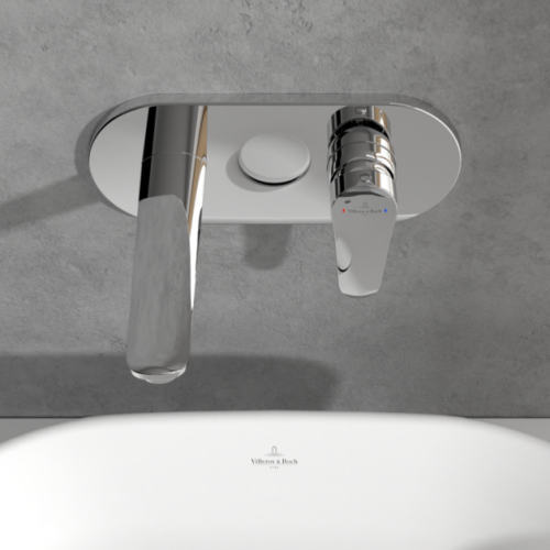 Villeroy & Boch O.novo Start Wall Mounted Single Lever Basin Mixer Chrome TVW10511211061