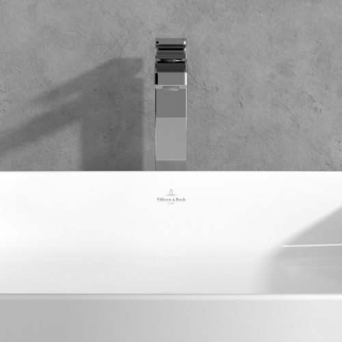 Villeroy & Boch Architectura Tall Square Single Lever Basin Mixer with Pop Up Waste Chrome TVW12500200061