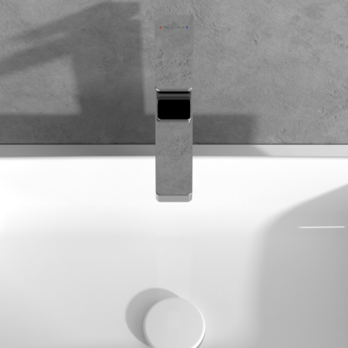 Villeroy & Boch Architectura Tall Square Single Lever Basin Mixer with Pop Up Waste Chrome TVW12500200061