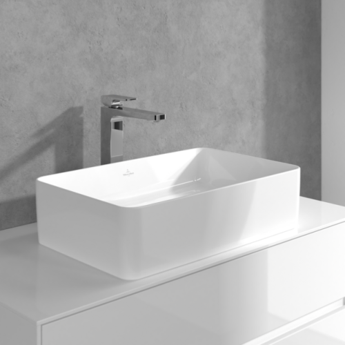 Villeroy & Boch Architectura Tall Square Single Lever Basin Mixer with Pop Up Waste Chrome TVW12500200061