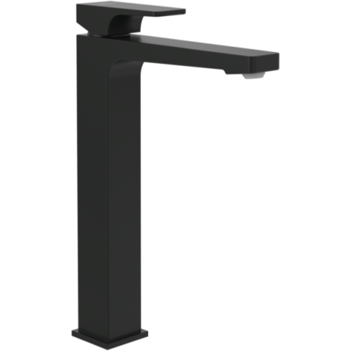 Villeroy & Boch Architectura Tall Square Single Lever Basin Mixer with Pop Up Waste Matt Black TVW125002000K5