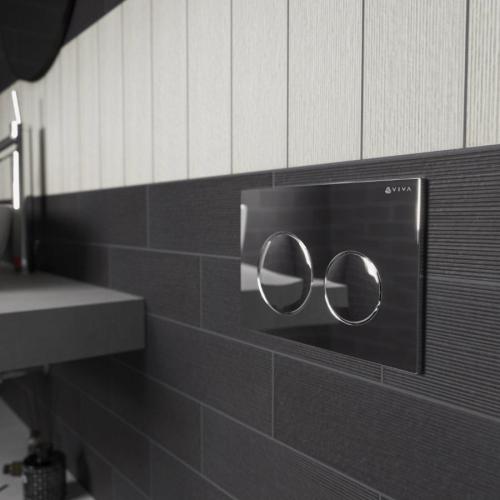 Viva Skylo Ultra10 Gloss Chrome Dual Flush Plate ULTRA10