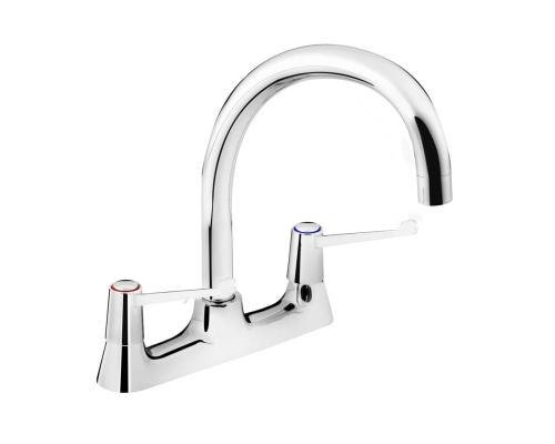 Bristan Lever Deck Sink Mixer with 6" Levers and Ceramic Disc Valves Chrome Plated VAL2 DSM C 6 CD