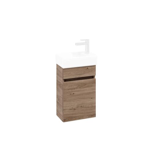 Villeroy & Boch Arto 1 Door Cloakroom Vanity Unit Hinges Right 36cm - Kansas Oak VBB53400RH